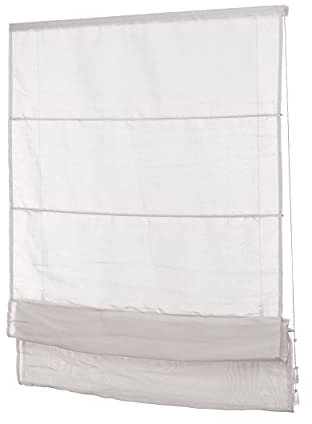 Ventanara® Fenster Raffrollo tageslicht Raffgardine Faltvorhang Montage ohne Bohren inklusive Klemmträger (110 x 130 cm, Taupe)
