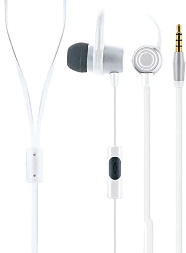 SCHWAIGER -KH470W 512- In-Ear Kopfhörer mit Slimkabel (1,2m) & integriertem Mikrofon | Telefonieren direkt über den Kopfhörer | Verschiedene Größen der Silikonpolster für einen perfekten
