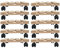 10x Rolluntersetzer eckig Pflanzroller 30x30 cm - max. 120 kg Traglast - aus Buchenholz - Stabil & robust - Für Pflanztöpfe, Möbel & schwere Gegenstände