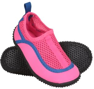 Mountain Warehouse Bermuda Junior Aqua Shoes - Lightweight Kids Swim Shoes, Slip On Wet Footwear, Neoprene Water Shoes - Spring Summer, Walking Underwater Fuchsia (Junior) Kids Shoe Size 8