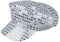HD Novelty 70er Jahre Silber Pailletten Disco Hut Party Hüte für Erwachsene 70er Jahre Stil Unisex Glänzend Silber Farbe PVC Hut Geeignet Fasching Kostüm Weihnachten Halloween Disco Neujahr 100%