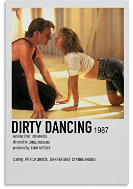 Filmposter Dirty Dancing, Vintage-Filmposter, dekoratives Gemälde, Leinwand, Wandposter und Kunstbild, modernes Familienzimmer, 30 x 45 cm