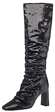 Tamaris Stiefel Materialmix Textil/Synthetik weit