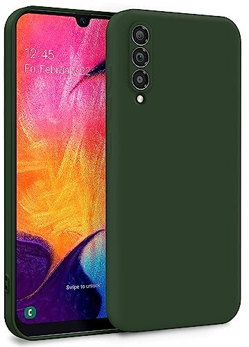 MyGadget Hülle für Samsung Galaxy A50 - Zweilagige Handyhülle mit Kameraschutz - Cover mit Innenfutter & Silikon außen - Olive Grün