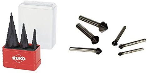 Ruko A101032F Stufenbohrer Satz Tiain & A102156F Kegel- und Entgratsenker Satz Tiain