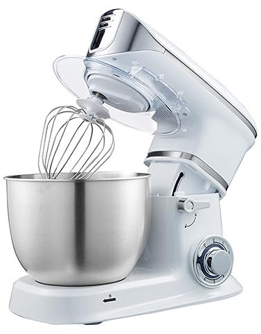 Robot da Cucina con Ciotola da 5 L Impastatrice Planetaria 6 velocità con La Funzione di Impulso Sbattitore Include Frullino, Gancio per Pasta E Frusta per Mescolare, Frullare, Montare E Impastare (C