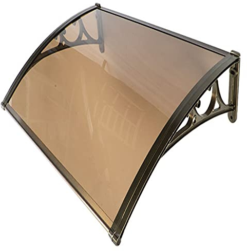 Porch Canopy Outdoor Awning Patio awnings Garden Canopy Door Canopy Outdoor, 60x100cm 120x100cm Front Door Awning Canopies, with Multi-Wall Sheets, Transparent, for Back Door, Porch, Window
