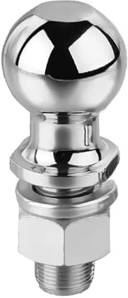 Anhängerkupplungskugel 50mm Kugelkopfbolzen Ackerschiene Gerade Kugelkopf, für Ackerschiene bis 5 Tonnen Traktor Verlängerung (25MM)