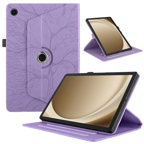 Hülle für Samsung Galaxy Tab A9 Plus 11 Zoll 2023 (SM-X210/ SM-X215/SM-X216), Premium PU Leder Multi-Winkel 360 Grad Drehbare Leichte Schutzhülle, Rotating Case Cover mit Stand Funktion - Lila