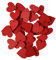 JIHUOO 200 Stück rote Holzherzen aus Holz, Herzscheiben, Scheiben, Valentinstag, Verzierungen, Ornamente, Hochzeit, Tischdekoration, 200 Stück
