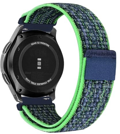 MroTech 22mm Correa Velcro Nylon para Galaxy Watch 3 45mm,Correa Galaxy Watch 46mm,Correa Reloj Nailon Compatible con Samsung Gear S3 Frontier/Huawei Watch GT 2/GT2 Pro/GT2e/GT 3 46 mm Pulsera,Verde