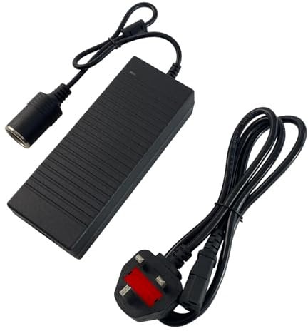220V to 12V Adapter 15A 180W Car Power Converter AC to DC Transformer Car Charger Power Supply Cigarette Lighter Socket for Car Vacuum Cleaner, Car Refrigerator, Tire Inflator