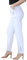 Women's Full Length Cherry Berry Trousers - Ladies Italian Plain Casual Stretchy Elasticated Waist Summer Pants Plus Size White 16