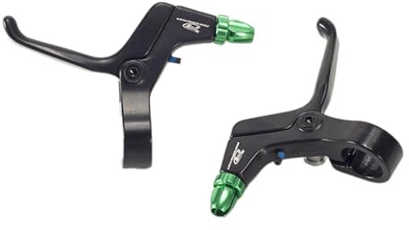 Kinder Bremshebel Kinder Fahrrad Bremshebel Set Lenkerbremsen Handbremshebel Kurzer Griff Kinder Bremshebel, Schwarz Grün