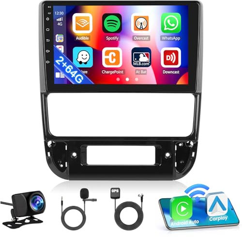 [2+64GB] Inefala para Peugeot 406 1999-2004 Android 13 Radio de Coche, 9 Pulgadas HD de Pantalla Táctil con Inalámbrico CarPlay Android Auto GPS WiFi BT SWC FM/RDS Mic+AHD Cámara de Seguridad