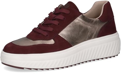 Caprice Damen Sneaker flach aus Leder Plateau