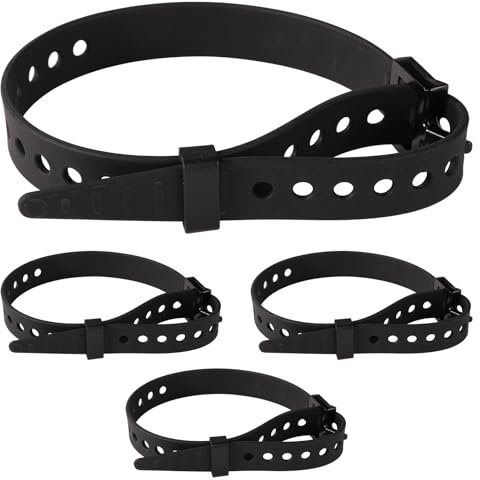 4pcs Snowshoe Straps, 9x0.8 Inch Snowboard Binding Straps Adjustable Ski Boot Wraps Ties Skiing Accessories Snowshoe Straps Replacement for Kids Adults Men Women