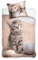 Bettwäsche-Set mit Katze 135x200 80x80 Wendebettwäsche Bettzeug Kater Kitten Cat
