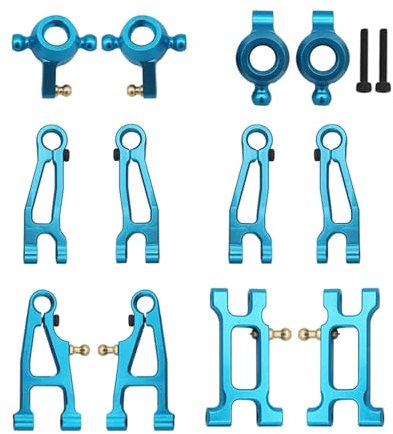 PLOQAZEH Für SG 1603 SG 1604 Für SG1603 Für SG1604 Für UDIRC 1601 1602 Für 1/16 RC Auto-Drop Schiff 12Pcs Metall Upgrade Teile Kit Hub Carrier Für Schaukel Arm RC Autoteile(Blue)