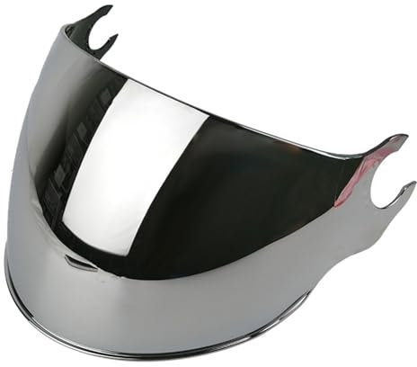 Visiera Casco Moto per OF562,Visiera per Casco,Sostituzione della Visiera della Lente del Casco del Parabrezza del Motociclo per Il Casco Viso Aperto (Argento)