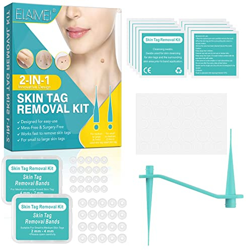 Skin Tag Removal,Effectively and Painless Skin Mole Tag Remover Set-Safe and Easy Remove Small to Large (2mm-8mm) Sized Skin Tags-Tags Fall Off Remover Kit DIY at Home