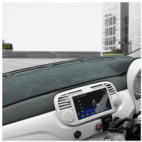 Auto Cruscotto Antiscivolo Per Fiat 500 2008-2023 Per Fiat500 Tappetino Per Cruscotto Auto Accessori Tappetino Protettivo Per Cruscotto Tappetino Per Cruscotto Cruscotto Bordo Copertura(BLACK LHD)