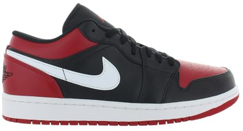 Herren Air Jordan 1 Halbschuhe, Schwarz/Gym Rot/Weiß, 42.5 EU