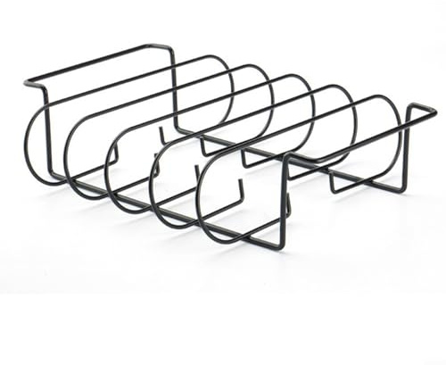 Support de barbecue robuste pour griller du poulet, du bœuf et des côtes levées en acier sans carbone