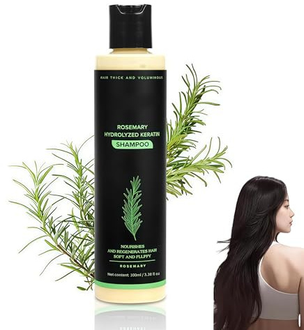 Rosmarin Haarwuchs Shampoo Mit Hydrolysiertem Keratin Bio Natürlich Gegen Haarausfall Voluminös Für Männer Frauen Alle Haartypen (2 Stück)