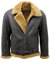 Infinity Herren Braun RAF Echt Shearling Schaffell Fliegen Lederjacke mit Ingwer-Pelz S