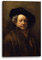 Printed Paintings Leinwand (60x80cm): Rembrandt Van Rijn - Selbstportrait