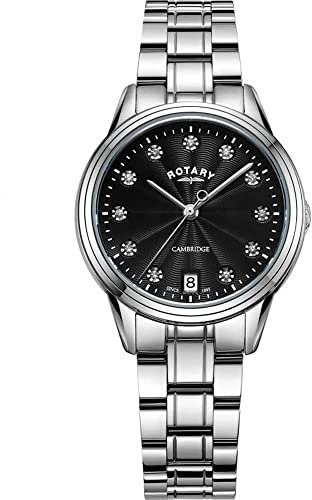 Rotary Damen Cambridge Stone Set ss Armbanduhr LB05258/13