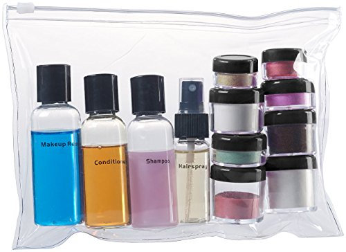 Sichler Beauty Reiseset: Reißverschluss-Tasche mit 12 Kosmetik-Behältern fürs Flug-Handgepäck (Reiseset Kosmetik Flugzeug, Handgepäck, Koffer Organizer)