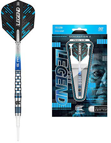 TARGET Unisex-Erwachsene Paul LIM Legend G2 Dartpfeile mit weicher Spitze, 全長:45.0mm、最大径:7.0mm