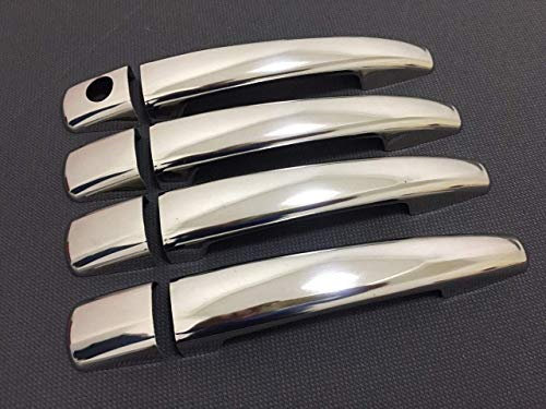 207/208/308/407 Couvre-poignée de porte en acier inoxydable chromé 4 portes