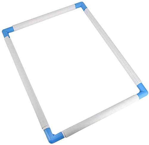 3 Clip-Rahmen für Stickerei, quadratischer Rahmen, Stickrahmen, Kreuzstich, für Stickereien, Quilten, Nadelspitze, Seidenmalerei, 5 Größen, plastik, blau, 40 x 60 cm