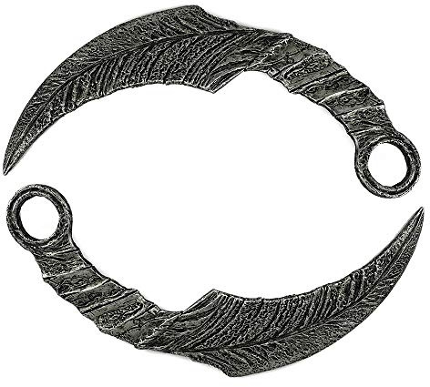 CrazyCatCos Mazikeens Daggers Knife Props from Lucifer Netflix series Cosplay props 22cm - Grey - One Size