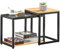 SoBuy FBT35-Sch Tables Basses Gigognes - Set de 2, Tables Gigognes Empilable, Encastrable