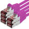 1CONN Cat6 Netzwerkkabel 5 X 0,25m magenta Ethernetkabel Lankabel Cat6 Lan Netzwerk Kabel Sftp Pimf Patchkabel 1000 Mbit s