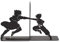 Creative Book Ends Heavy Duty Métal Dragon Ball Bookends décoratifs Livre Intercalaires Livres Organisateur Accueil Fournitures de Bureau Scolaires (Color : Black, Size : A)