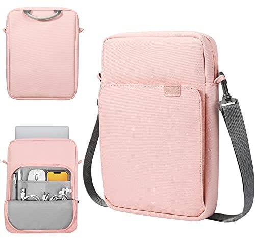TiMOVO 9-11 Zoll Tablet Sleeve Tasche mit Schulterriemen für iPad 11 Zoll A16 2025, iPad 10. Gen. 10,9, iPad 9./8./7. Gen. 10,2, iPad Air 11/5./4. Gen. 10,9, Galaxy Tab A9+/A9 Plus 11, Rosa