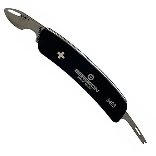 BUZZUFY Bergeon 8403 Couteau de poche d'horloger avec outil de barre à ressort pour bracelet de montre, Moderne