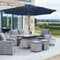Green Bay 2.7M Round Aluminium Garden Parasol Sun Shade Patio Outdoor Umbrella Canopy Crank Tilt Mechanism Blue