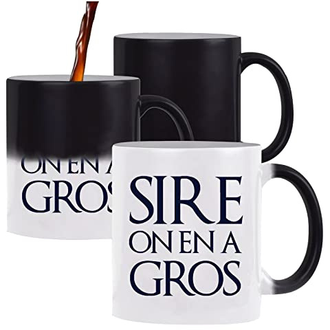 Planetee Mug magique thermoréactif Sire on en a Gros Perceval - Tasse qui change de couleur avec la chaleur idée cadeau métier anniversaire Noël
