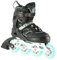 Nils Extreme Inliner für Erwachsene und Kinder - Inline Skates Mädchen und Jungen - ABEC9 Kugellager – Inliner Damen und Herren - Rollerskates Größenverstellbar 39-42 - Schwarz Minze - NA14174