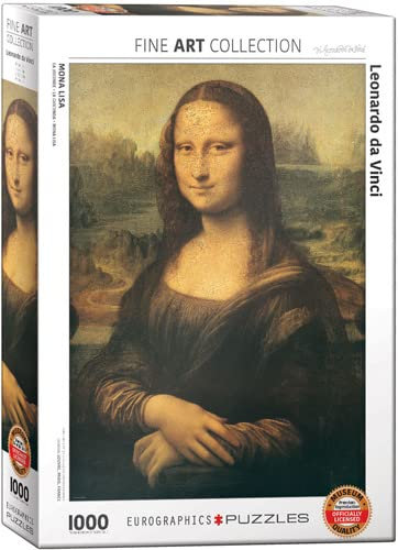 empireposter 1000 Teile Puzzle - Puzzle - Leonardo da Vinci - Mona Lisa + Puzzle Alu Rahmen für 1000er