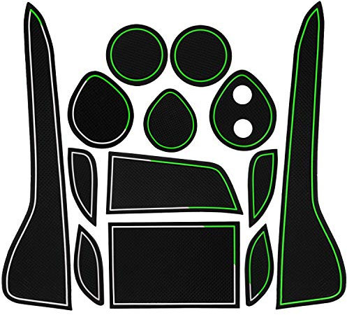 LFOTPP Non-Slip Rubber Mats for Toyo-ta C-HR CHR 2016-2023, Car Mats Door Slot Mat Car Armrest Drink Holder Mat Centre Console Non-Slip Mats, Car Auto Accessories, 13pcs/Set (White)