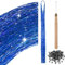 200 Strang Haar Lametta Kit mit Werkzeug Lametta Haarverlängerung Glitzer Haarteil zum Flechten Haar Lametta Stränge Set für Frauen Mädchen Kinder Cosplay Party Zubehör (Dunkelblau)