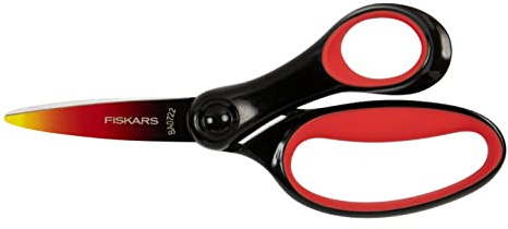 Fiskars children's scissors, scissors for big children aged 8 - 11 years, right-handed, SoftGrip, length: 15 cm, ombré look, red, 1067853 | Right-handed, SoftGrip, length: 15 cm, ombré look, red, 1067853