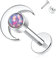 AROWRO 16g Tragus Medusa Conch Helix Monroe Philtrum Piercing Schmuck Titan Labret Tragus Lippen Knorpel Medusa Schmuck Ohrringe mit Innengewinde Tragus Hoop Ohrringe Lippenringe 10mm Silber